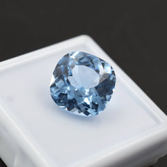 Light Blue Sapphire , Certified Natural Sapphire 7.15 Carat Square Cushion Cut Loose Gemstone