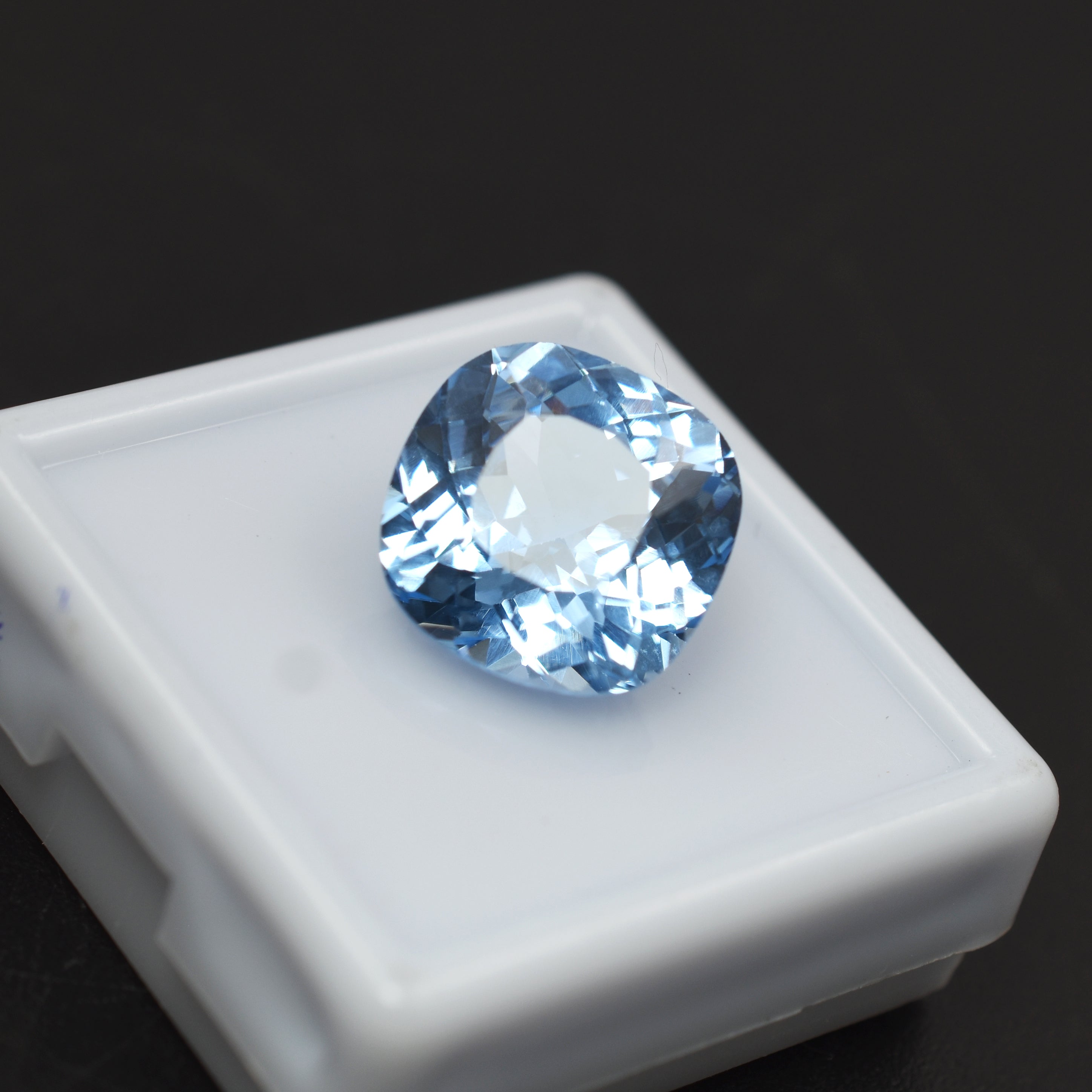 Light Blue Sapphire , Certified Natural Sapphire 7.15 Carat Square Cushion Cut Loose Gemstone