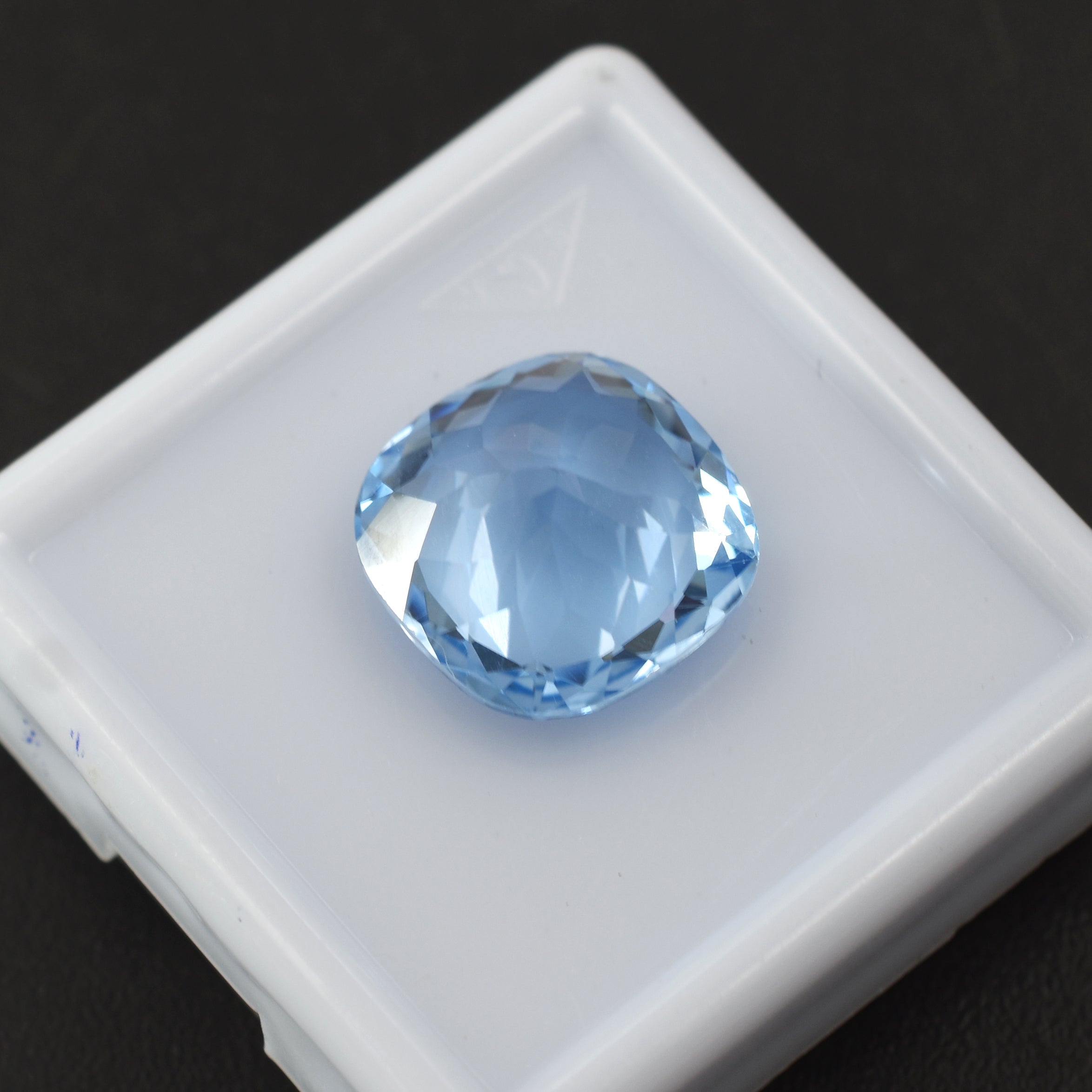 Light Blue Sapphire , Certified Natural Sapphire 7.15 Carat Square Cushion Cut Loose Gemstone