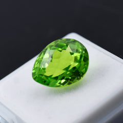 Amazing Sale Offer On Peridot 11.65 Carat Pear Cut Natural Green Peridot Loose Gemstone Certified