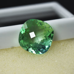 Best Offer !! CERTIFIED Bluish Green 11.10 Carat Square Cushion Cut Natural Sapphire Loose Gemstone | Best Price | Sapphire Ring