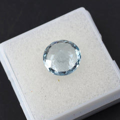 Jwelery Sale - Sapphire Stone !! Certified 4.95 Carat Round Cut Blue Natural Aquamarine Loose Gemstone