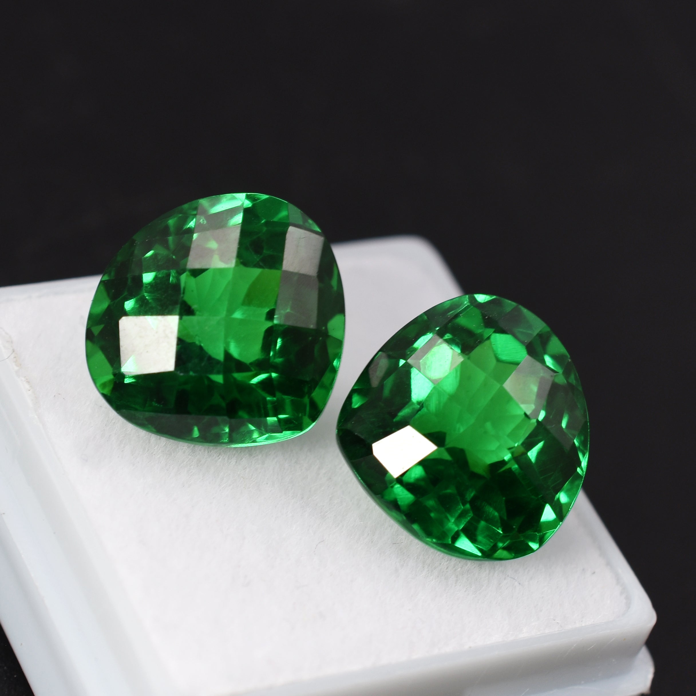 For Beautiful Necklace Tsavorite Garnet !! 24.60 Carat Pair Natural Green Garnet Certified Loose Gemstone