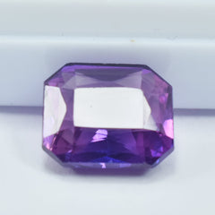 Fabulous Purple Color Gem 11.32 Ct Purple Sapphire Color Change Gem Emerald Shape Natural Certified Loose Gemstone | Free Shipping With Amazing Gift | Gift For HER