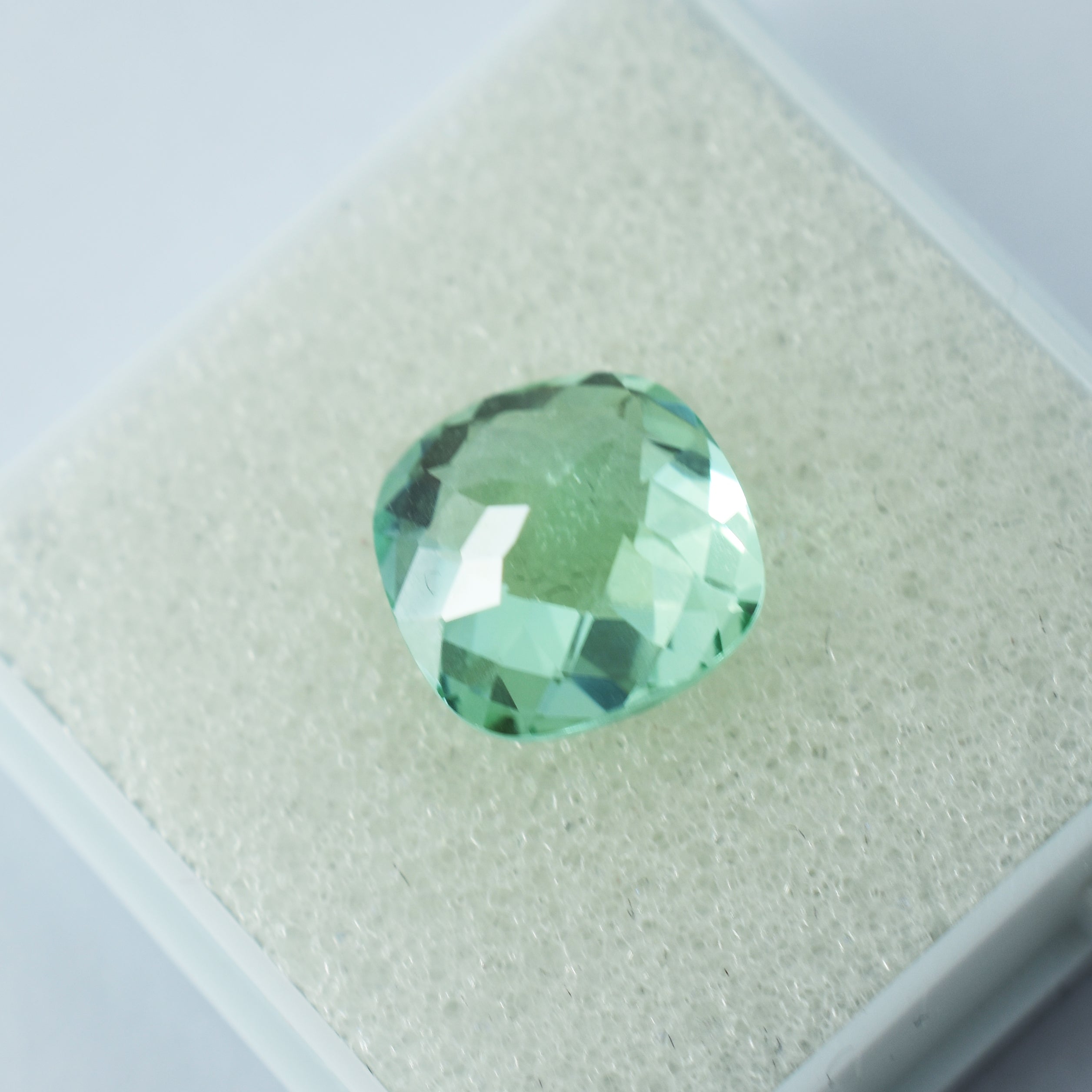 Square Cushion Cut 4.85 Carat Natural Bluish Green Sapphire CERTIFIED Loose Gemstone