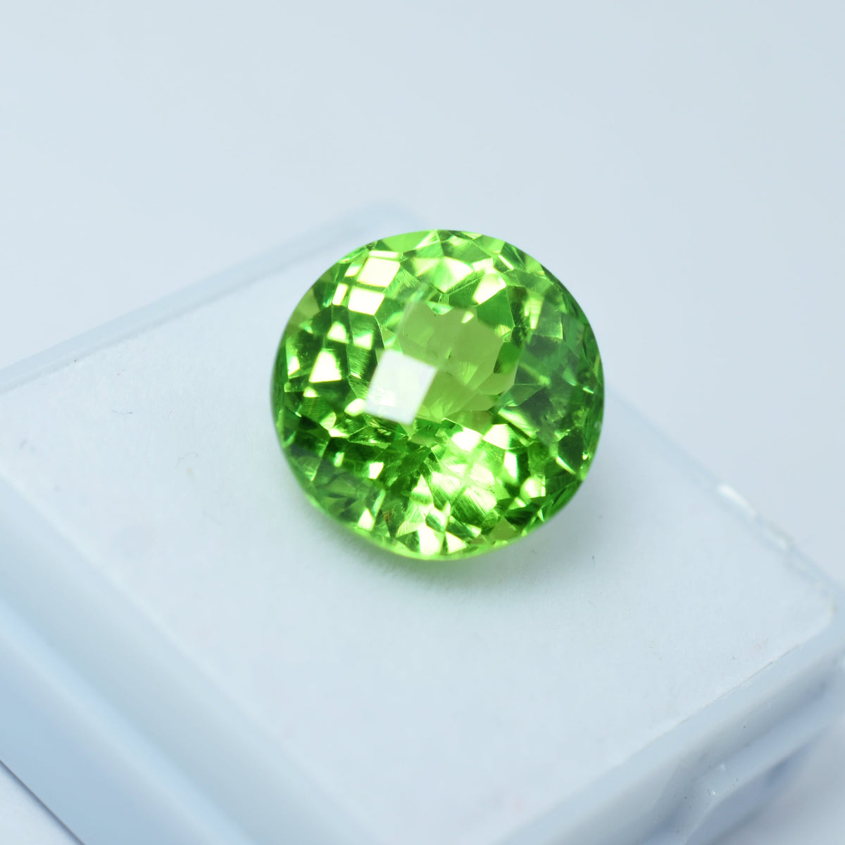 12.75 Carat Natural Ring Size Peridot Green Round Cut Loose Gemstone Certified | Free Delivery Free Gift | On Sale