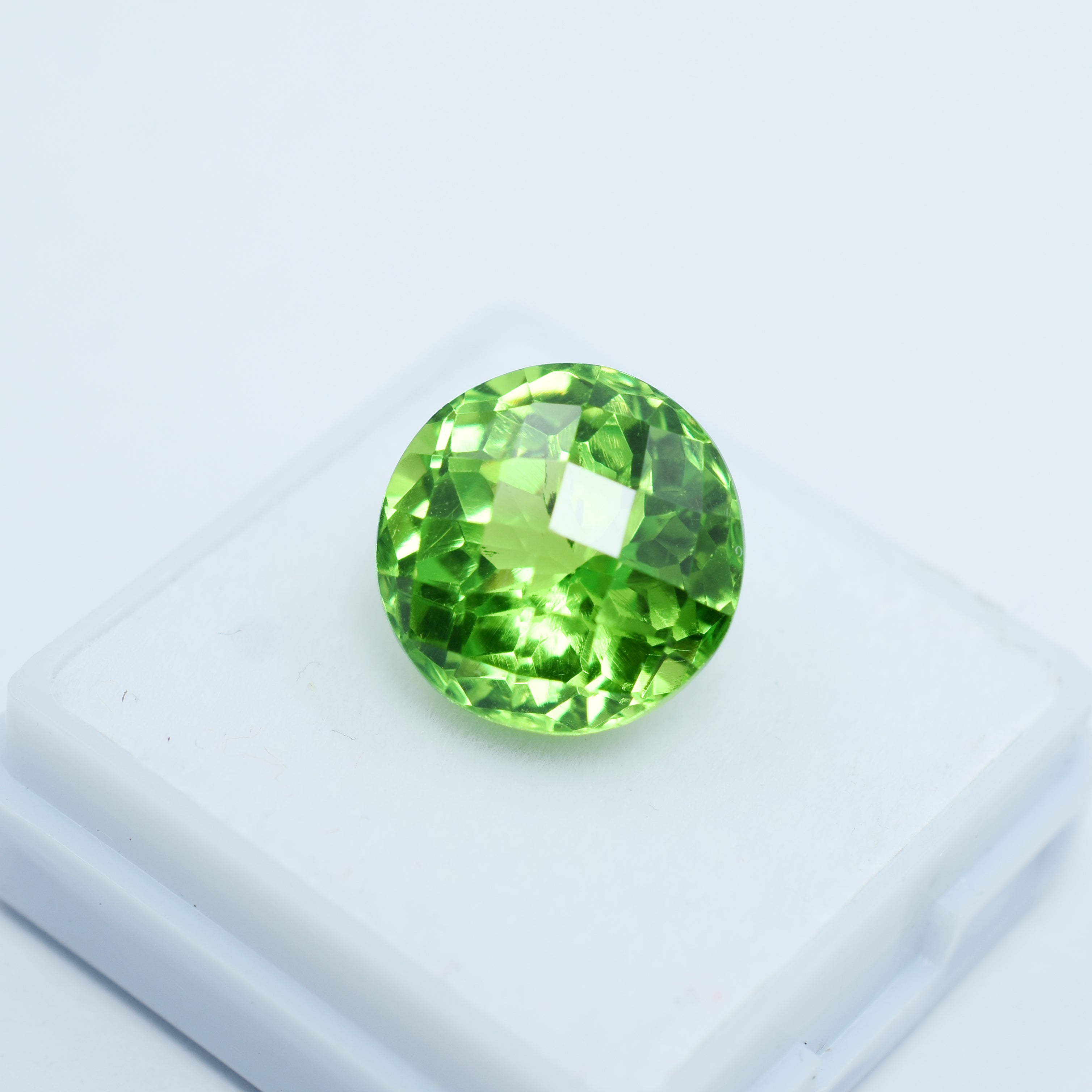 12.75 Carat Natural Ring Size Peridot Green Round Cut Loose Gemstone Certified | Free Delivery Free Gift | On Sale