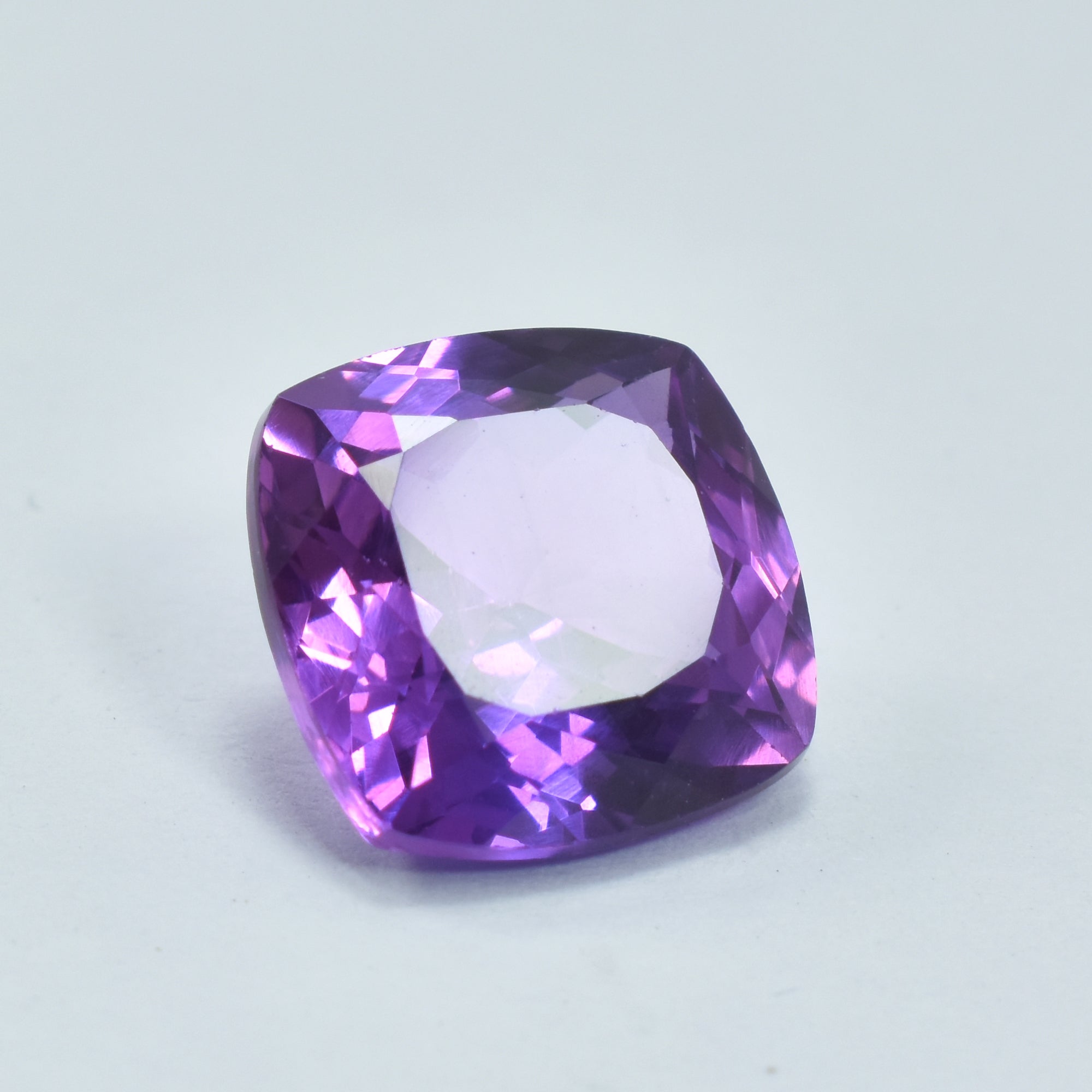 Beautiful Square Cushion Cut Purple Sapphire 8.65 Carat Natural Certified Loose Gemstone Color Change Gem | Free Shipping Free Gift | Best Offer