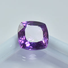 Beautiful Square Cushion Cut Purple Sapphire 8.65 Carat Natural Certified Loose Gemstone Color Change Gem | Free Shipping Free Gift | Best Offer