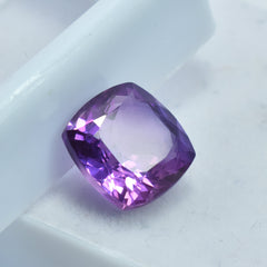 Beautiful Square Cushion Cut Purple Sapphire 8.65 Carat Natural Certified Loose Gemstone Color Change Gem | Free Shipping Free Gift | Best Offer