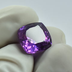 Beautiful Square Cushion Cut Purple Sapphire 8.65 Carat Natural Certified Loose Gemstone Color Change Gem | Free Shipping Free Gift | Best Offer