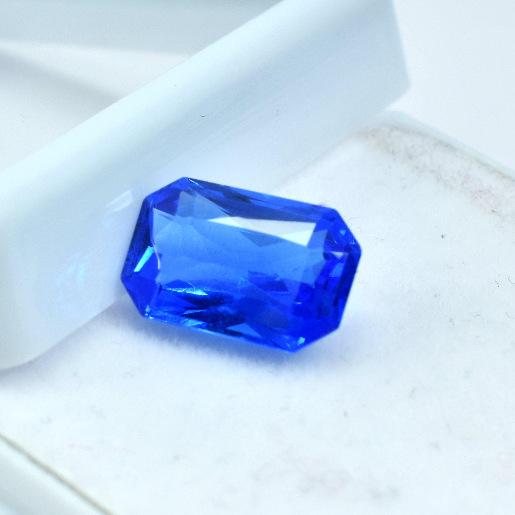 December Gemstone 6.15 Carat Emerald Shape Gem Natural Blue Tanzanite Certified Loose Gemstone For Engagement Rings