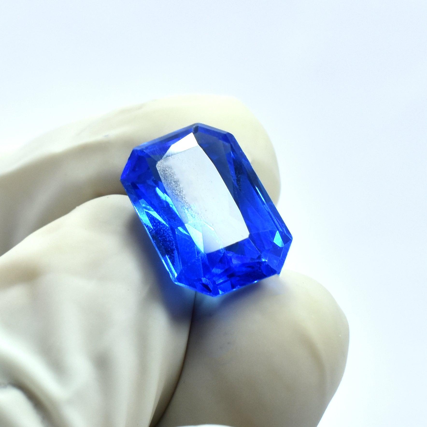 December Gemstone 6.15 Carat Emerald Shape Gem Natural Blue Tanzanite Certified Loose Gemstone For Engagement Rings