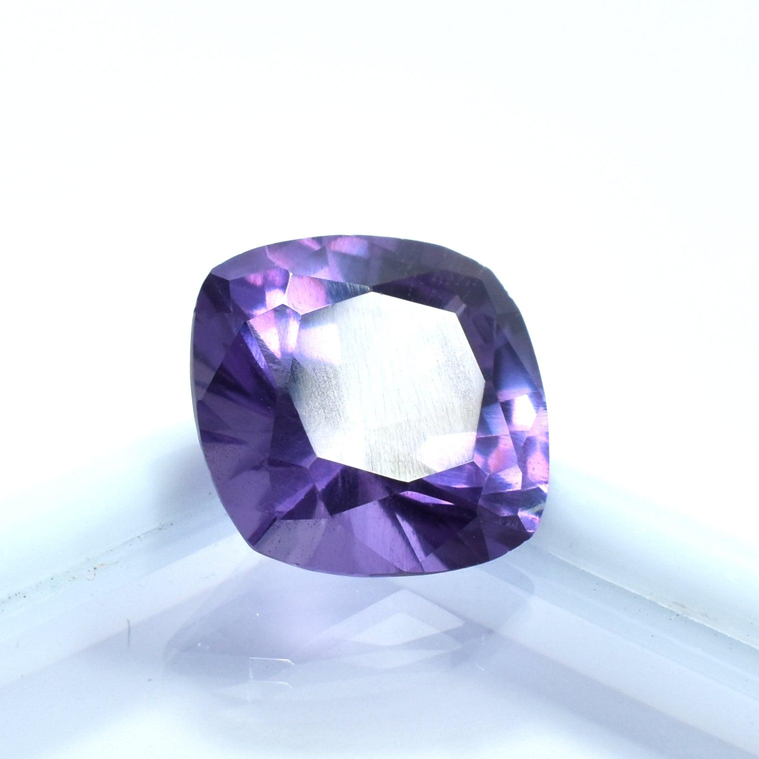 Fantastic Color-Change Alexandrite 9.10 Carat Square Cushion Shape Color-Change Alexandrite Natural Certified Loose Gemstone