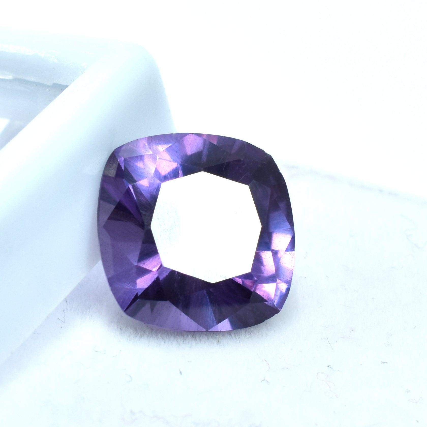 Fantastic Color-Change Alexandrite 9.10 Carat Square Cushion Shape Color-Change Alexandrite Natural Certified Loose Gemstone