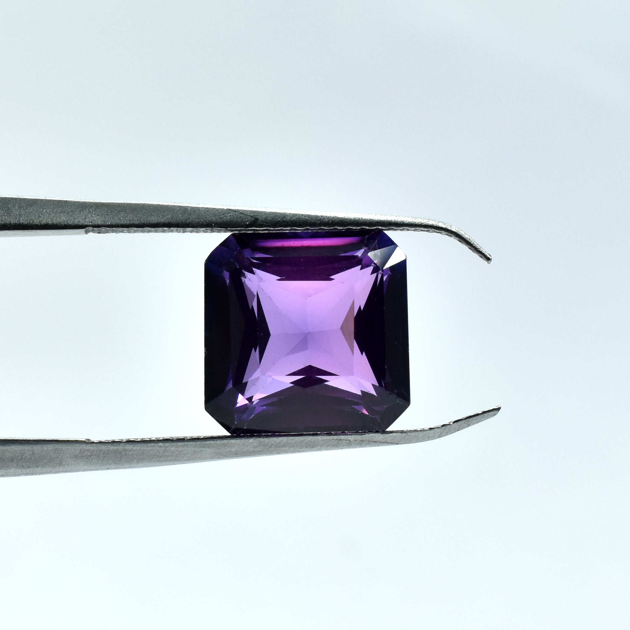 Offering The Beauty And Durability !!! Natural Certified Loose Gemstone 7.65 Carat Purple Color Change Sapphire Square Shape | Free Shipped & Gift | Bumper Offer