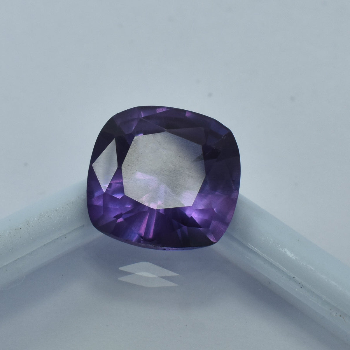 Natural Square Cushion Cut 12.65 Carat Certified Loose Gemstone Purple Color Change Sapphire | Jwelery Making Gem | Suitable Price