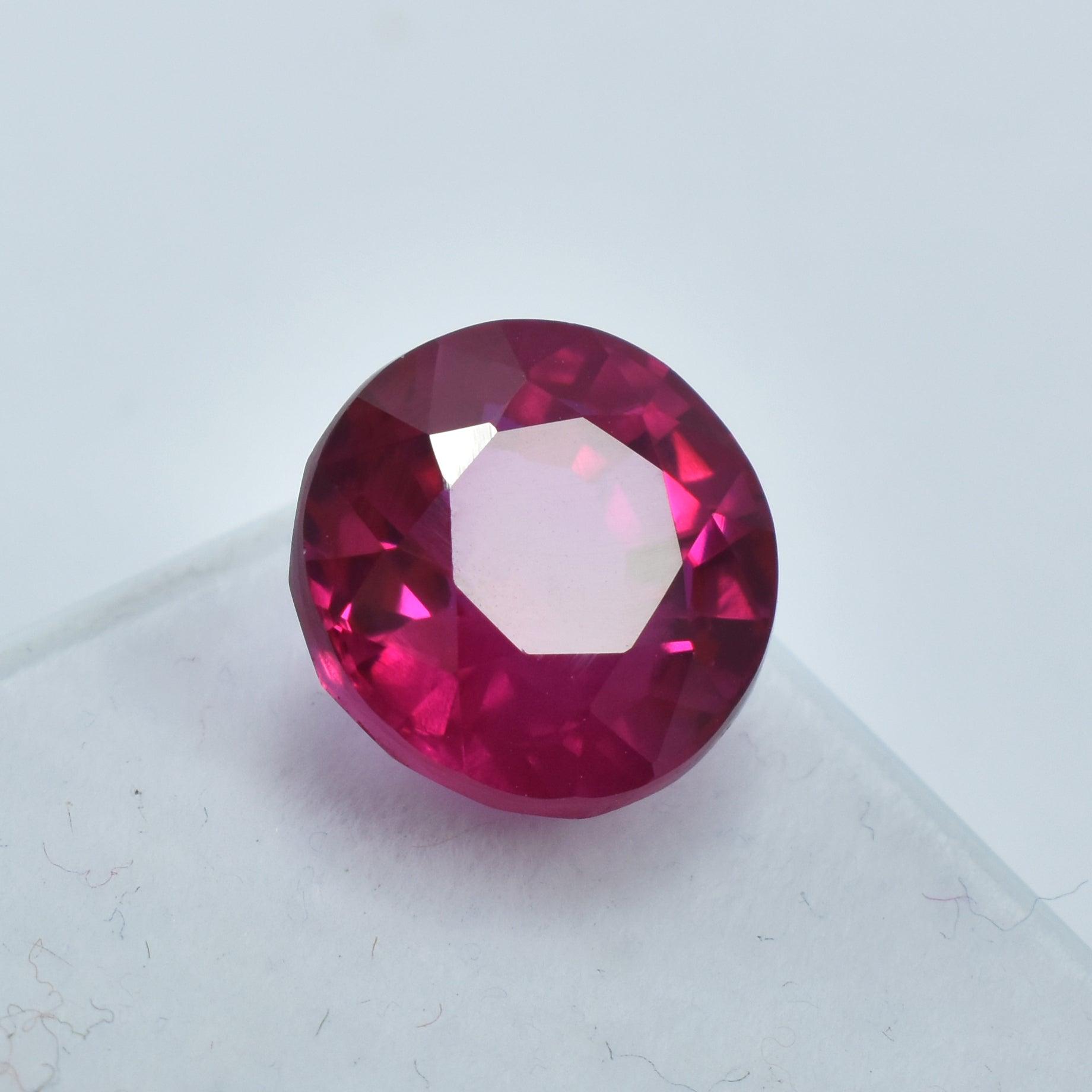 Round Shape 7.85 Carat Natural Certified Flawless Pink Ruby Loose Gemstone Best For Safety And Security