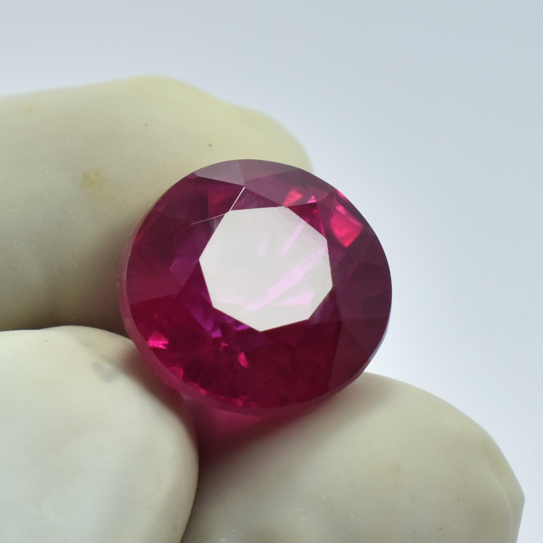 Round Shape 7.85 Carat Natural Certified Flawless Pink Ruby Loose Gemstone Best For Safety And Security