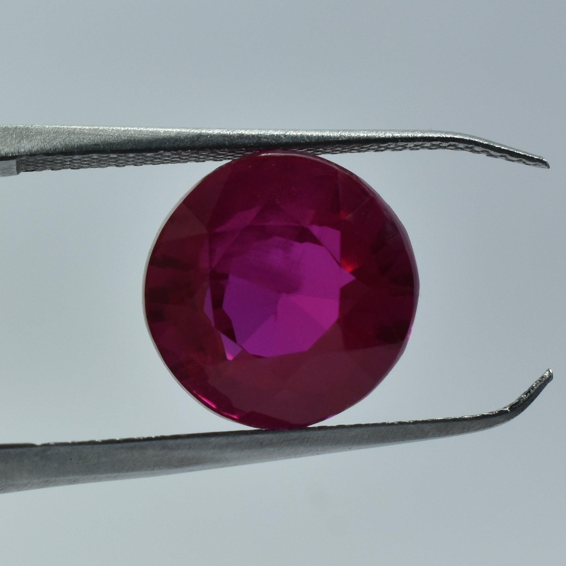 Round Shape 7.85 Carat Natural Certified Flawless Pink Ruby Loose Gemstone Best For Safety And Security