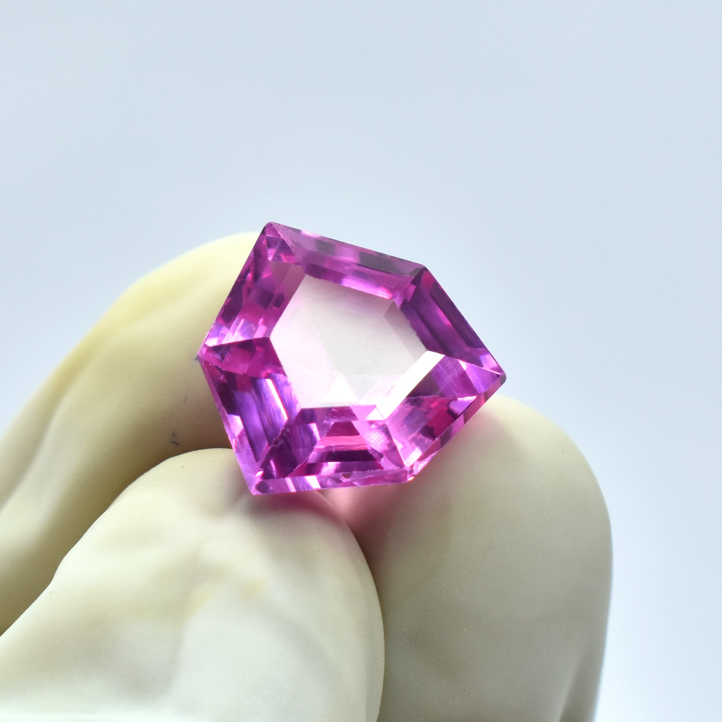 Sparkling Pink Sapphire 7.35 Carat Fancy Shape Pink Ceylon Sapphire Natural Certified  Loose Gemstone