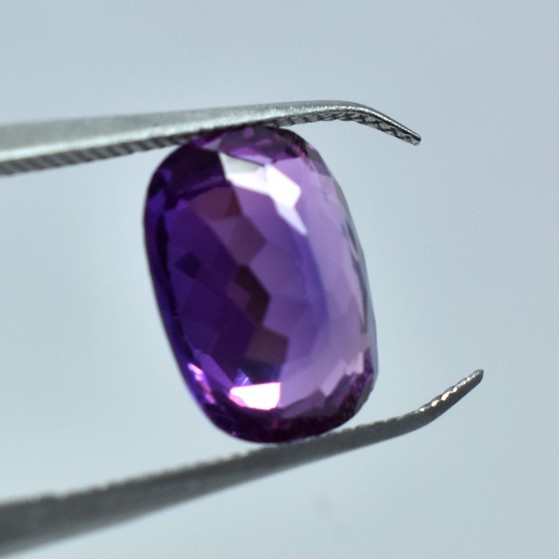 Fantastic 5.60 Carat Natural Purple Tanzanite Cushion Shape Purple Tanzanite Certified Loose Gemstone Tanzania Calming and Stress Relief Purple Tanzanite