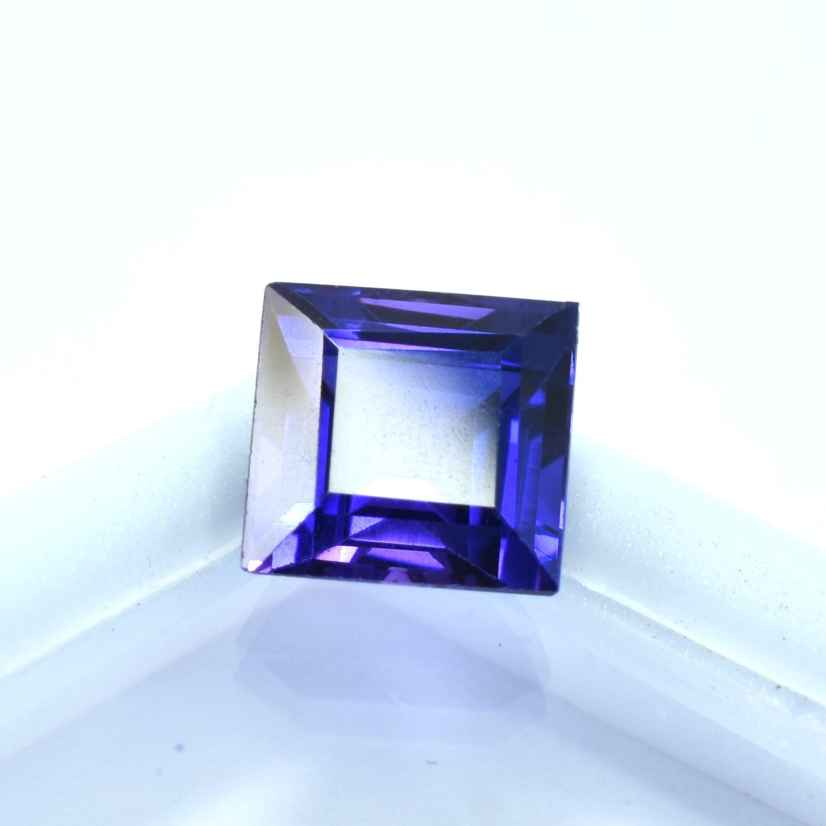 Natural 2.30 Carat Square Shape Blue Tanzanite Certified Loose Gemstone Jewelry Making Tanzanite Stone