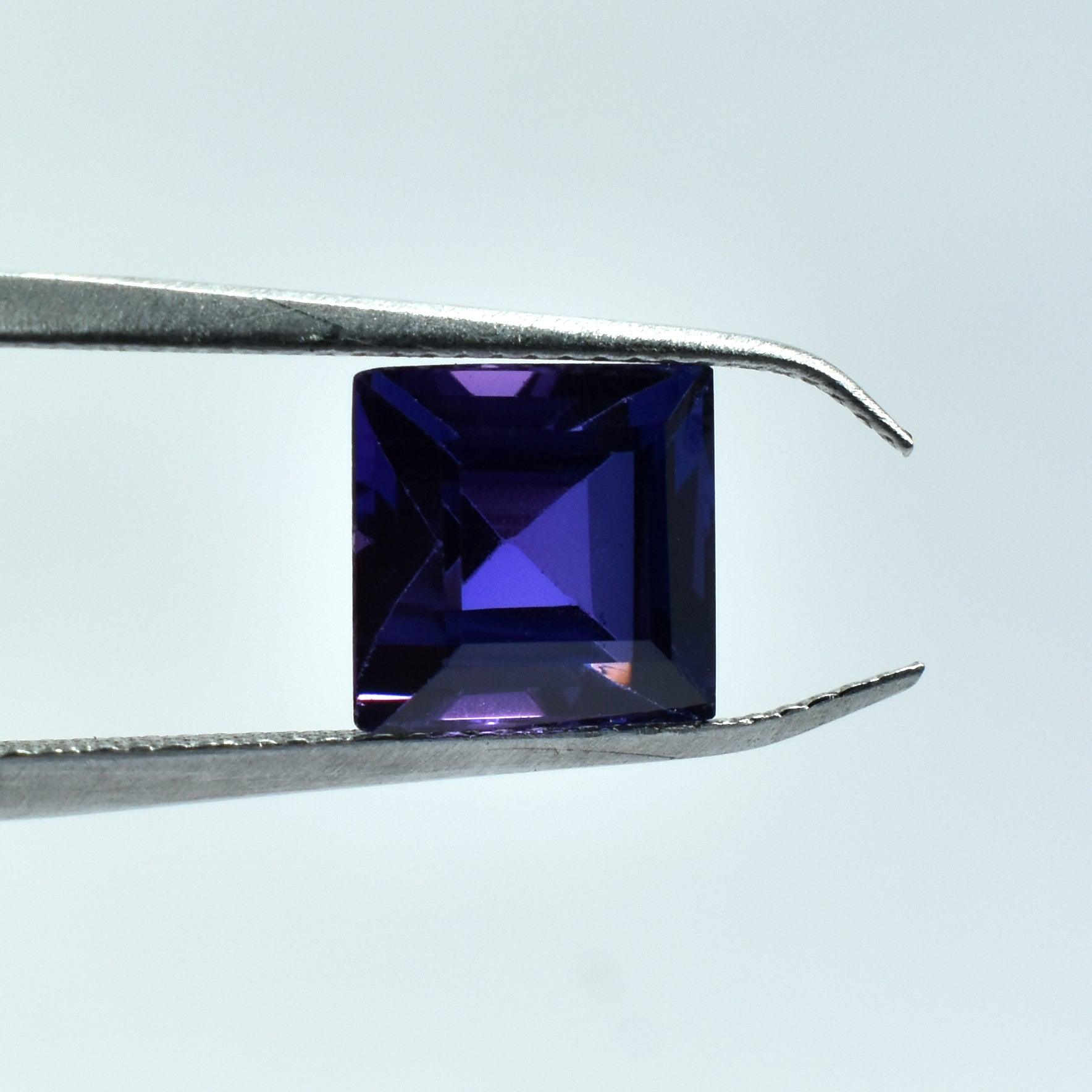 Natural 2.30 Carat Square Shape Blue Tanzanite Certified Loose Gemstone Jewelry Making Tanzanite Stone