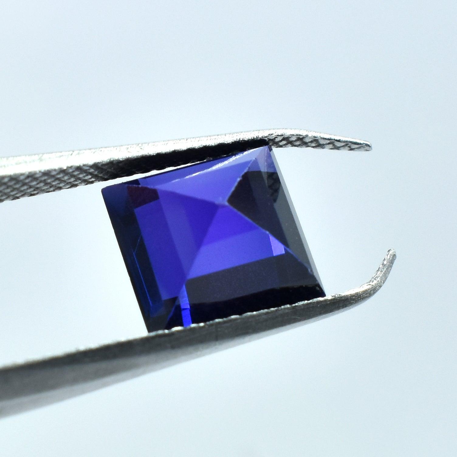 Natural 2.30 Carat Square Shape Blue Tanzanite Certified Loose Gemstone Jewelry Making Tanzanite Stone