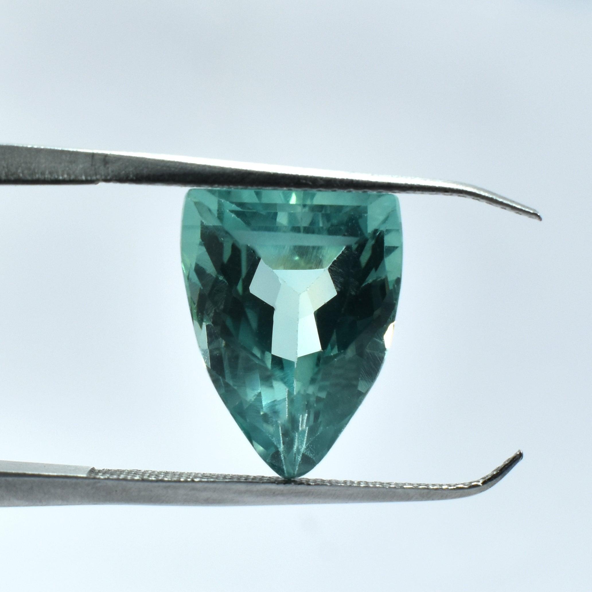 Natural Montana Sapphire 8.00 Carat Fancy Shape Bluish Green Montana Sapphire Natural Certified Gemstone Best For Aesthetic Appeal