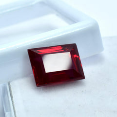 10.34 Carat Emerald Shape Pigeon Red Ruby Natural Certified Loose Ruby Gemstone Best For Status and Luxury