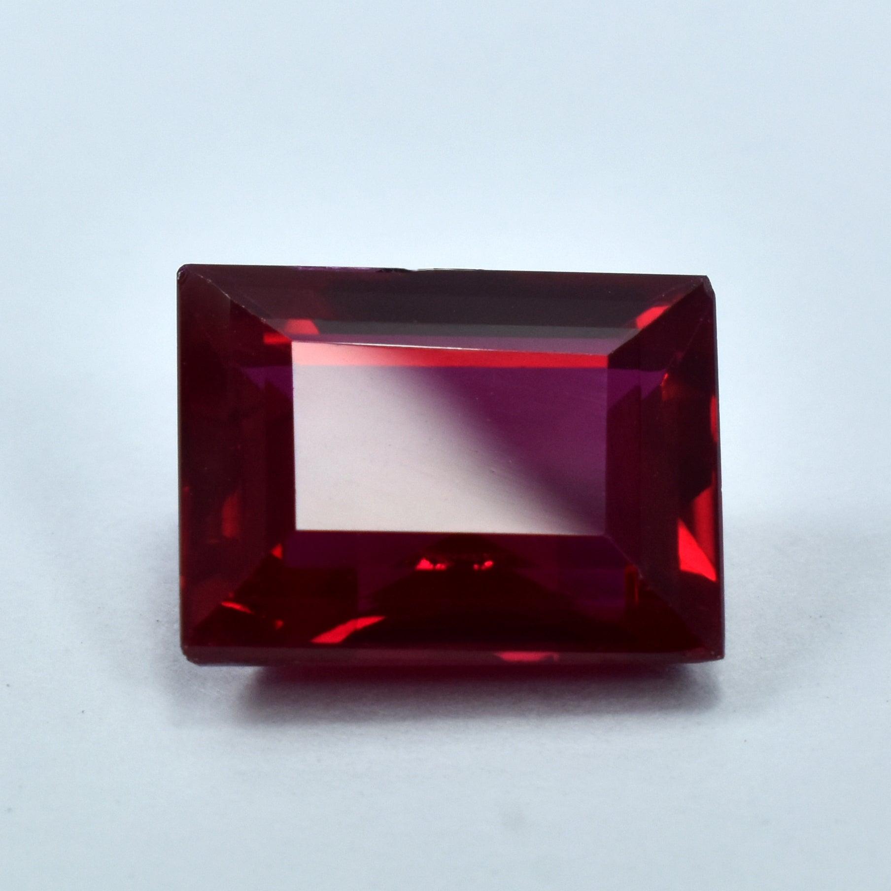 10.34 Carat Emerald Shape Pigeon Red Ruby Natural Certified Loose Ruby Gemstone Best For Status and Luxury