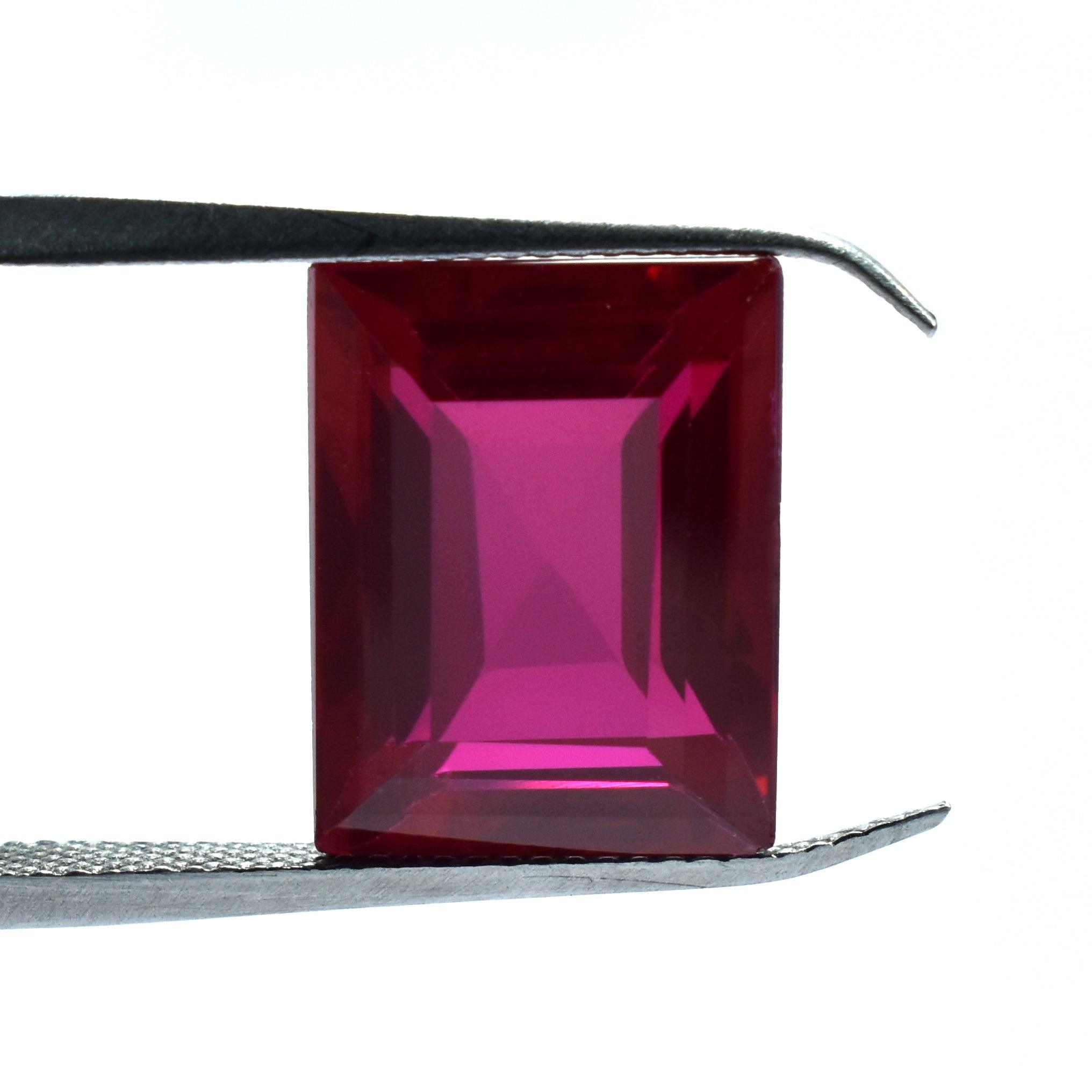 10.34 Carat Emerald Shape Pigeon Red Ruby Natural Certified Loose Ruby Gemstone Best For Status and Luxury