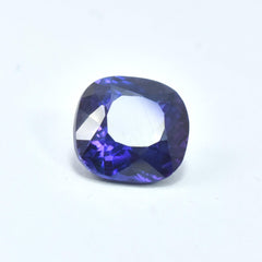 Glistening Purple Tanzanite Natural Square Cushion Shape 5.85 Carat Certified Loose Gemstone From Tanzania Purple Tanzanite