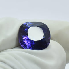 Glistening Purple Tanzanite Natural Square Cushion Shape 5.85 Carat Certified Loose Gemstone From Tanzania Purple Tanzanite