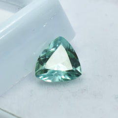 Bluish Green Montana Sapphire 1.70 Carat Natural Trillion Shape Bluish Green Sapphire Certified Loose Gemstone September Birthstone