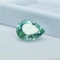 Most Attractive Bluish Green Sapphire From Sri Lanka Certified Natural 4.40 Carat  Pear Shape Bluish Green Montana Sapphire Loose Gemstone Best For Engagement Rings Stone