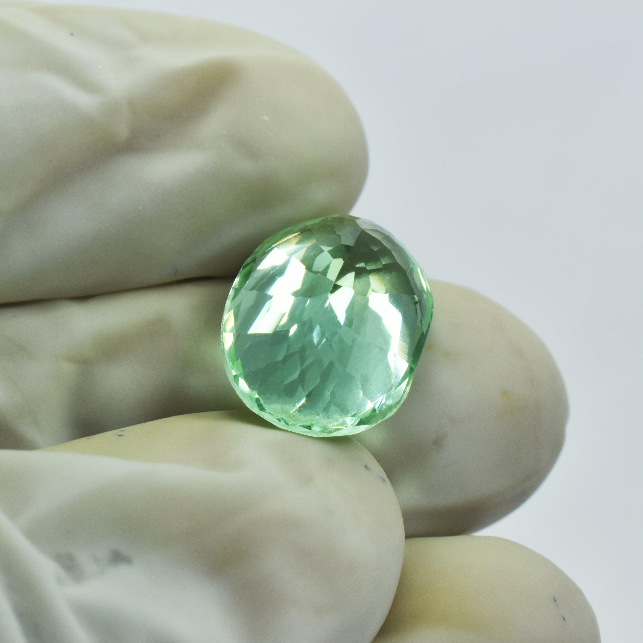 Natural Very Beautiful Bluish Green Sapphire 8.55 Carat Oval Shape Bluish Green Montana Sapphire Certified Gemstone