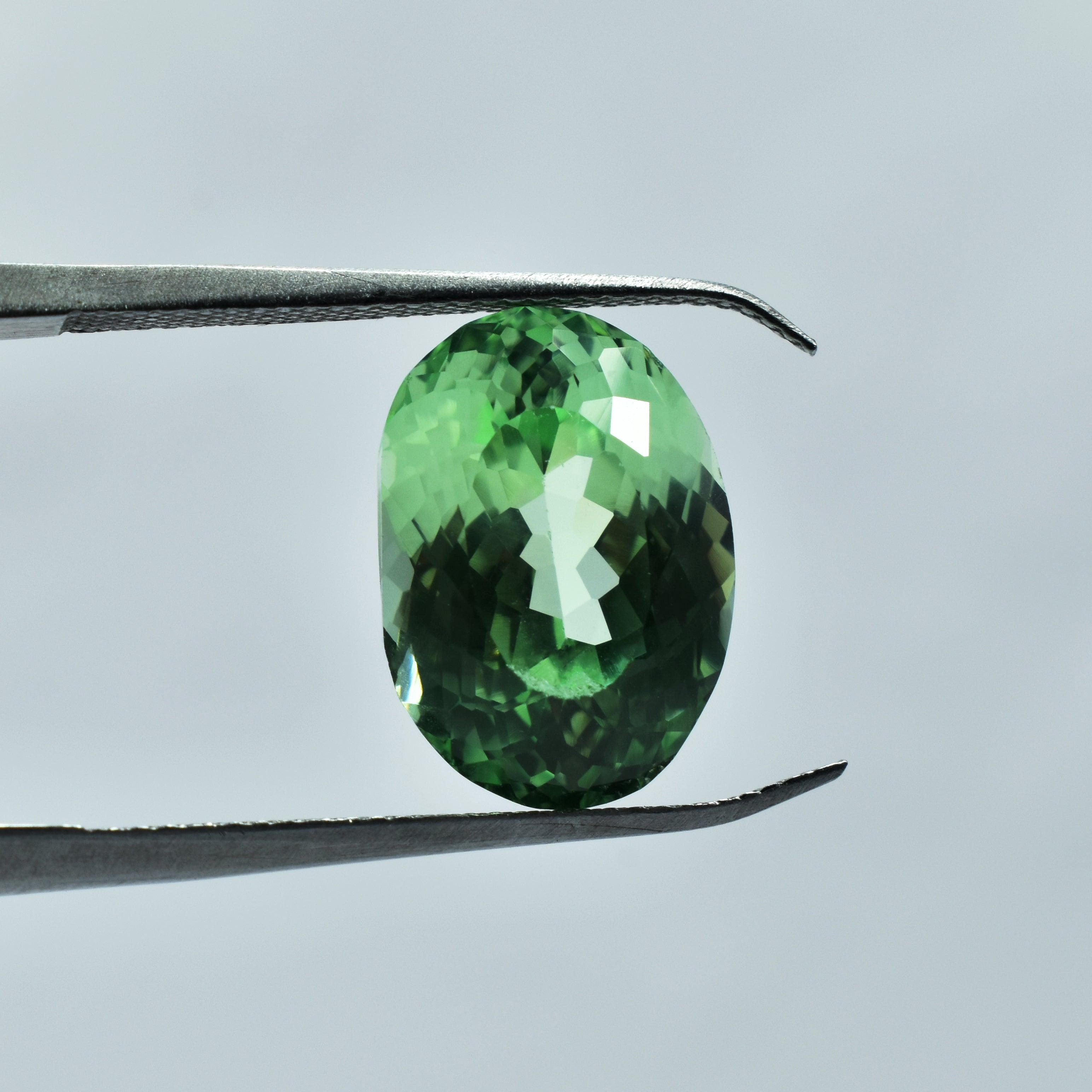 Natural Very Beautiful Bluish Green Sapphire 8.55 Carat Oval Shape Bluish Green Montana Sapphire Certified Gemstone