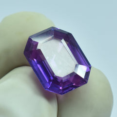 Jwelery Making Gem , Purple Color Change Sapphire 10.65 Carat Emerald Shape Certified Natural Loose Gemstone | Free Delivery Free Gift | Best Offer