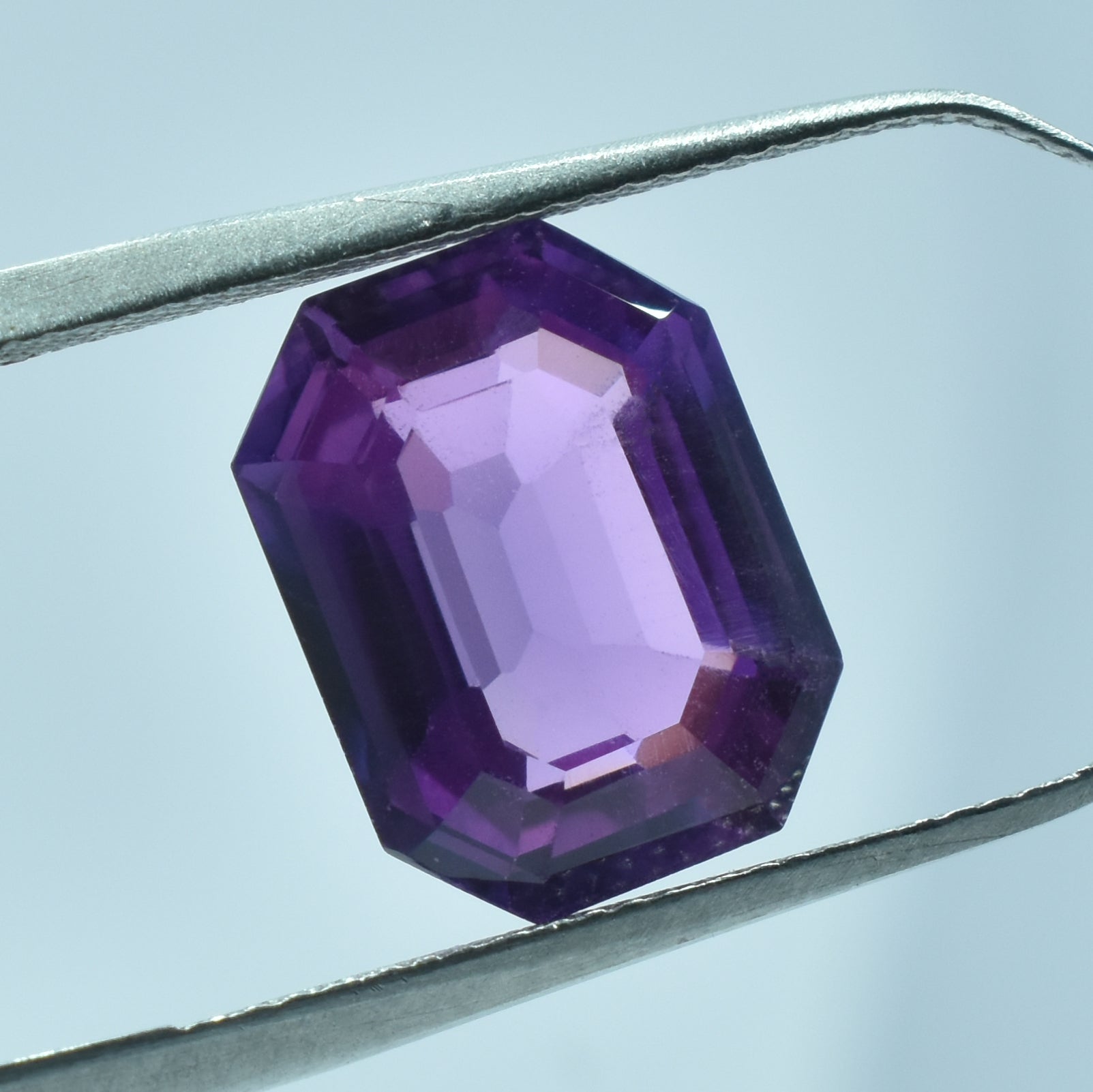 Jwelery Making Gem , Purple Color Change Sapphire 10.65 Carat Emerald Shape Certified Natural Loose Gemstone | Free Delivery Free Gift | Best Offer