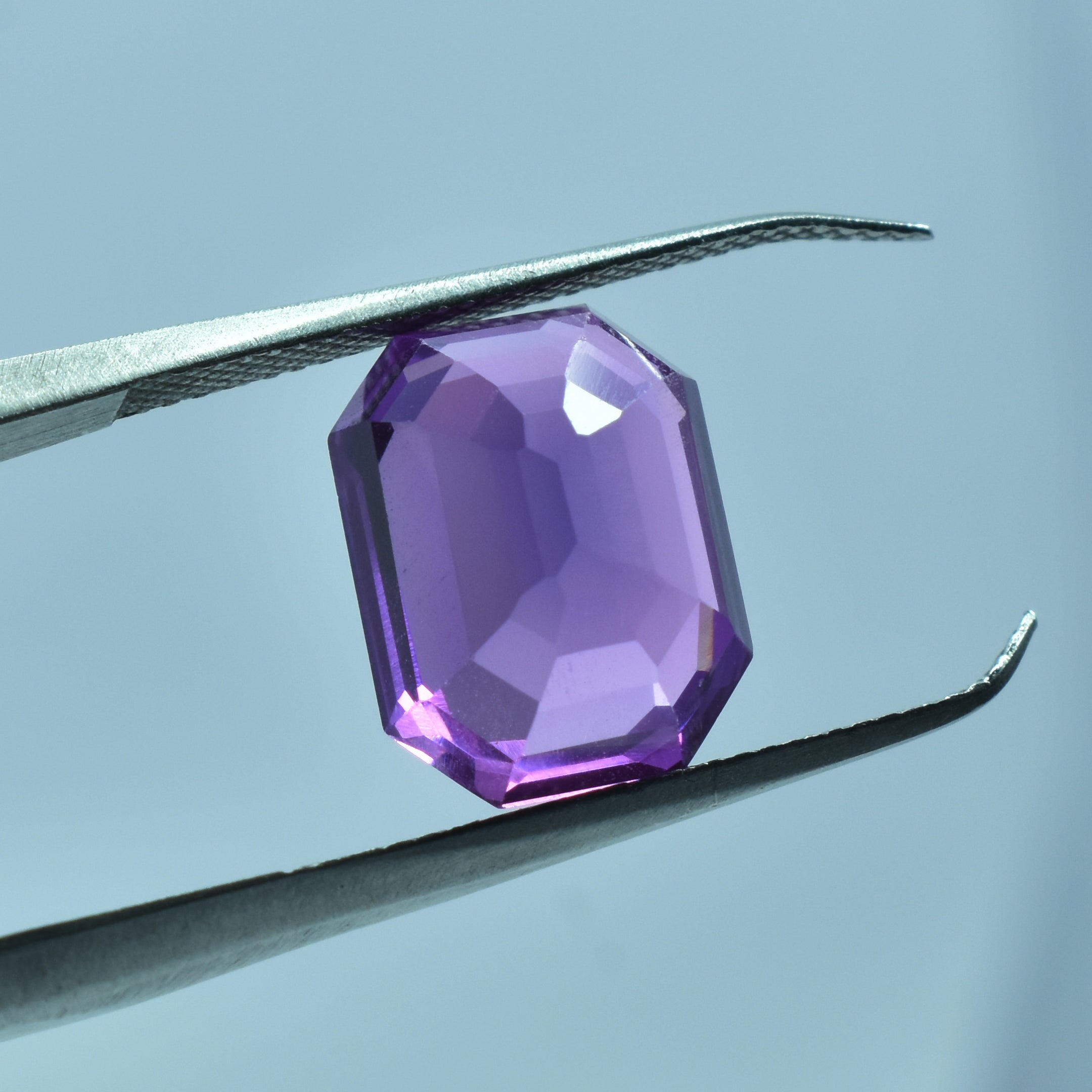Jwelery Making Gem , Purple Color Change Sapphire 10.65 Carat Emerald Shape Certified Natural Loose Gemstone | Free Delivery Free Gift | Best Offer