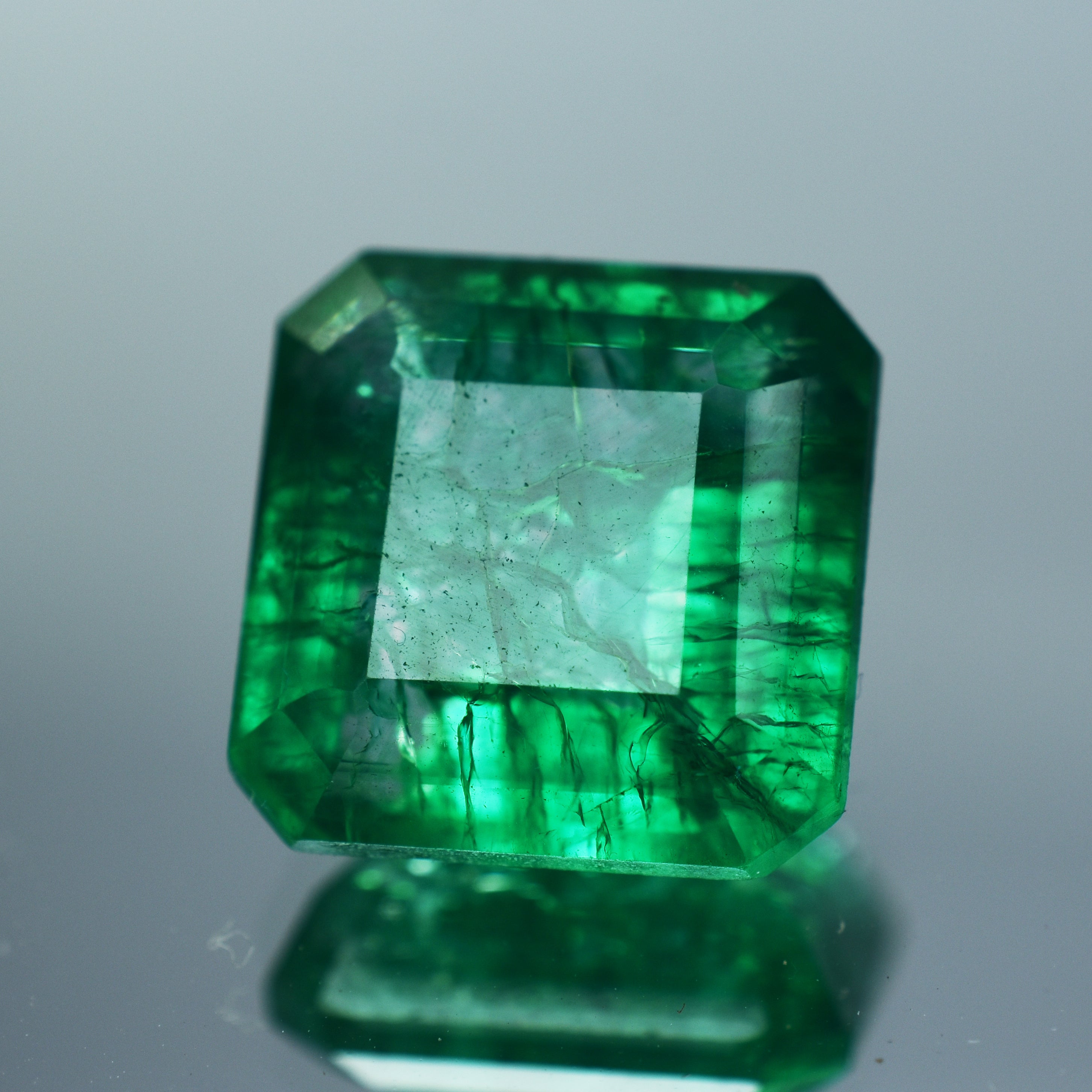 Best For Spiritual Connection Emerald Green Gem 12.32 Ct Square Cut Gem Natural Certified Loose Gemstone May Birth Month Stone | Free Delivery Free Gift | Best Offer