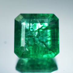 Best For Spiritual Connection Emerald Green Gem 12.32 Ct Square Cut Gem Natural Certified Loose Gemstone May Birth Month Stone | Free Delivery Free Gift | Best Offer