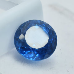 Blue Color Sapphire Gemstone 7.65 Ct Round Cut Teal Sapphire Natural Certified Loose Gemstone