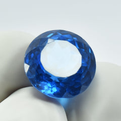 Blue Color Sapphire Gemstone 7.65 Ct Round Cut Teal Sapphire Natural Certified Loose Gemstone