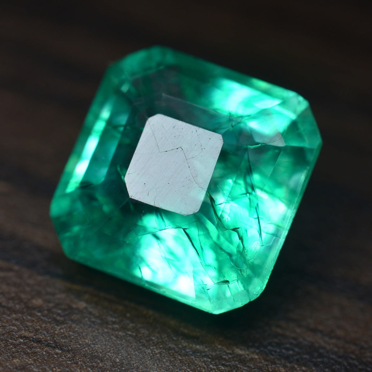 Best Gift For Your Friends | Jewelry Making Emerald Gem Certified Square Cut 7.36 Ct Emerald Green Natural Loose Gemstone | Free Delivery Free Gift | ON SALE