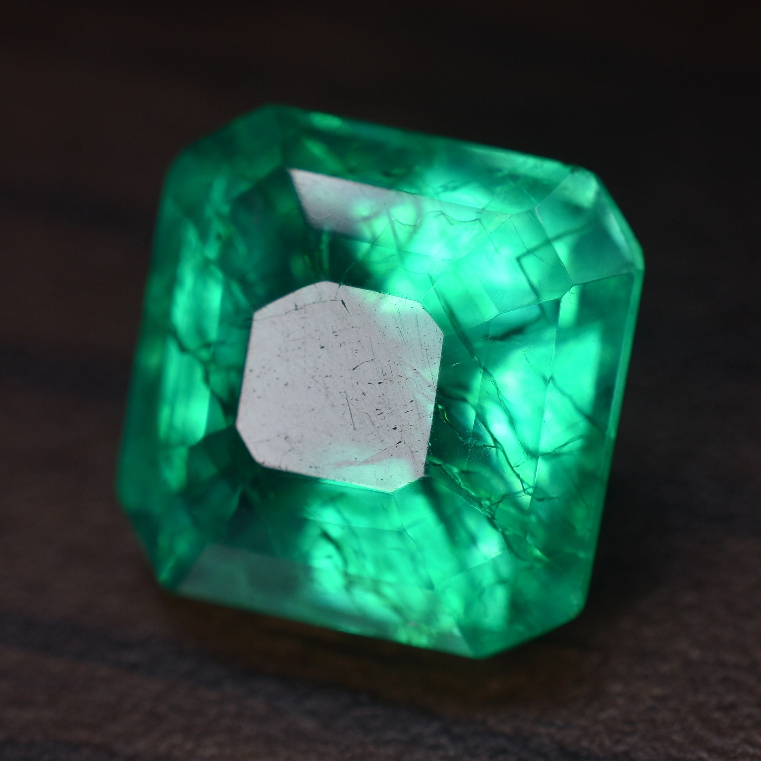 Best Gift For Your Friends | Jewelry Making Emerald Gem Certified Square Cut 7.36 Ct Emerald Green Natural Loose Gemstone | Free Delivery Free Gift | ON SALE