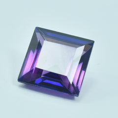 Pure Natural 10.20 Carat Square Cut Natural Certified Purple Loose Tanzanite Gemstone.