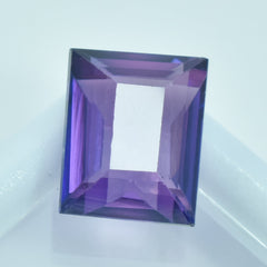 Very Pretty 6.35 Ct Purple Tanzanite Emerald Cut Certified Jewelry Making Natural Loose Gemstone